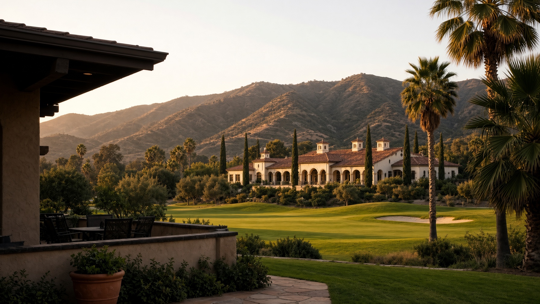 Looking from a neighboring yard across the fairway